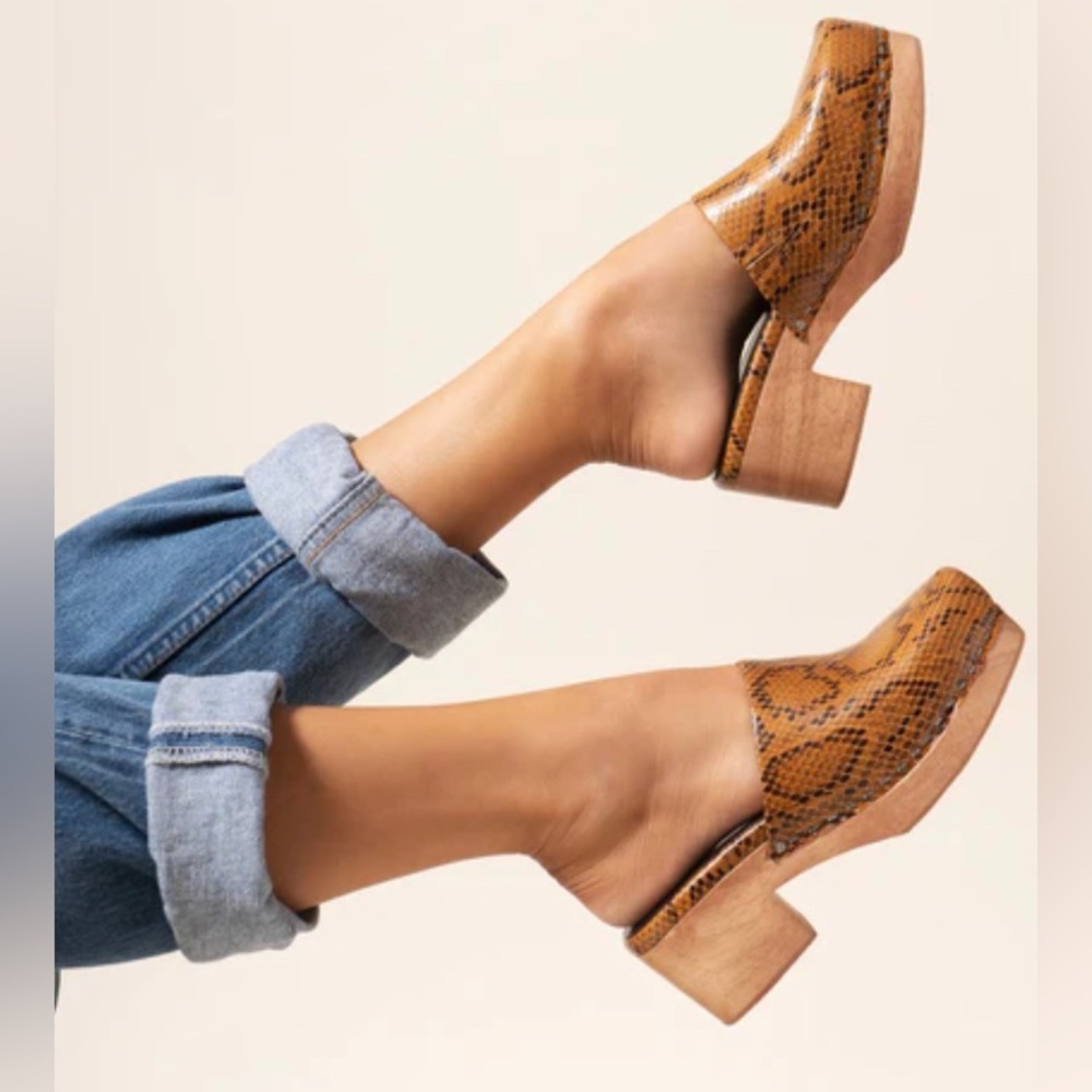 Charlotte Stone Martino Clogs (Snake) - Size 8